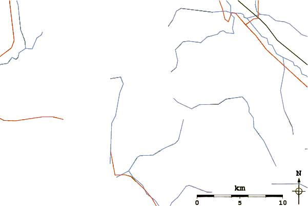 Roads and rivers around Mount McKelvie