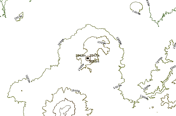 Mountain peaks around Mount Ngauruhoe