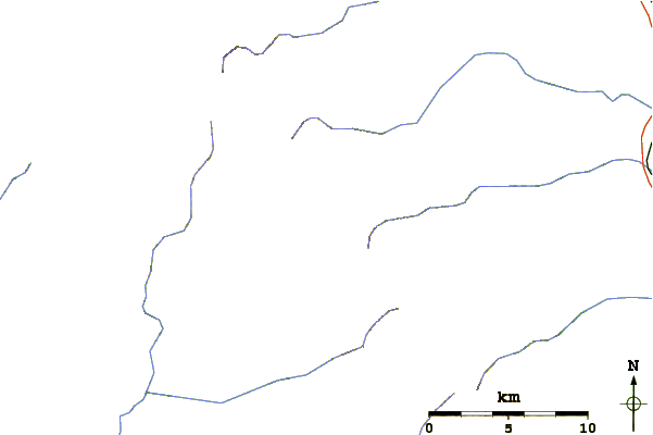 Roads and rivers around Mount Nozuka