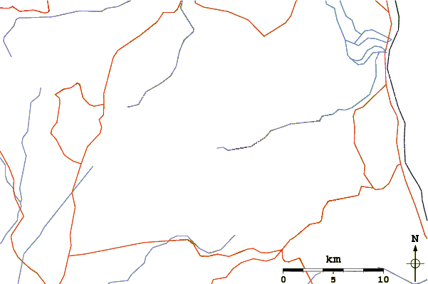 Roads and rivers around Mount Olympus