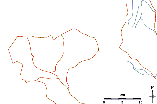 Roads and rivers around Mount Pantokrator