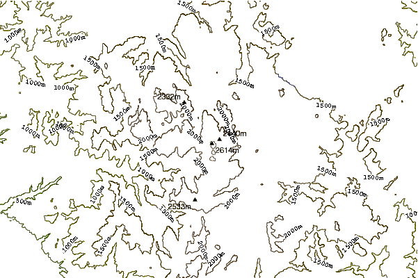 Mountain peaks around Mount Sinai