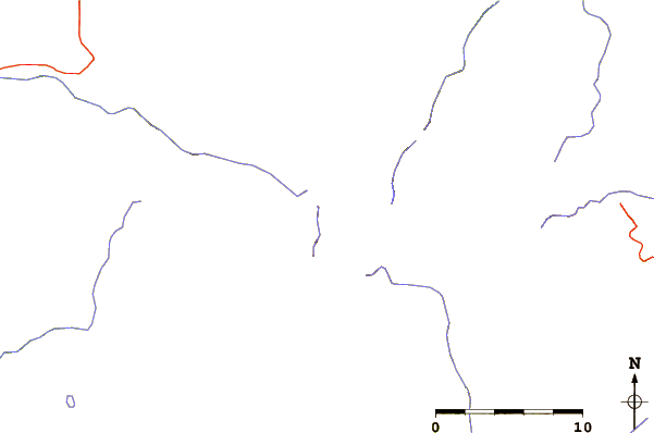 Roads and rivers around Mount Spencer (California)