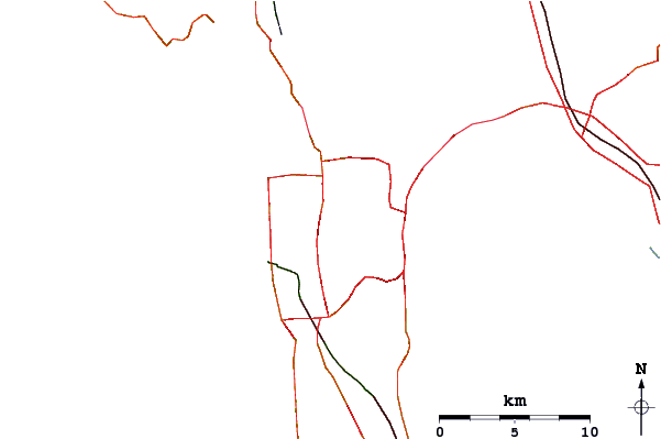 Roads and rivers around Mount Sutro