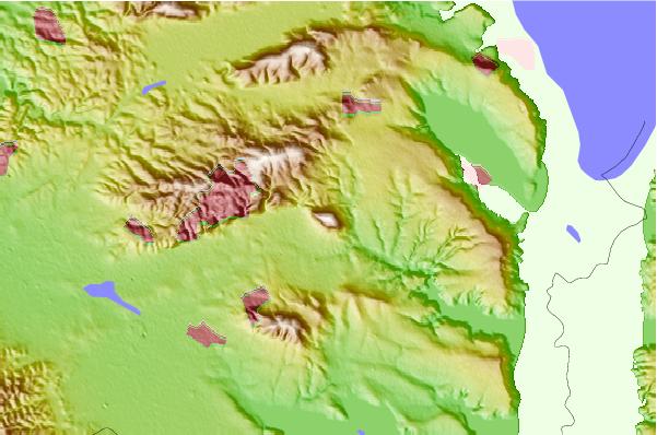 Surf breaks located close to Mount Tabor