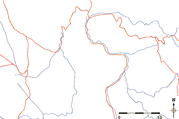 Roads and rivers around Mount Terrible