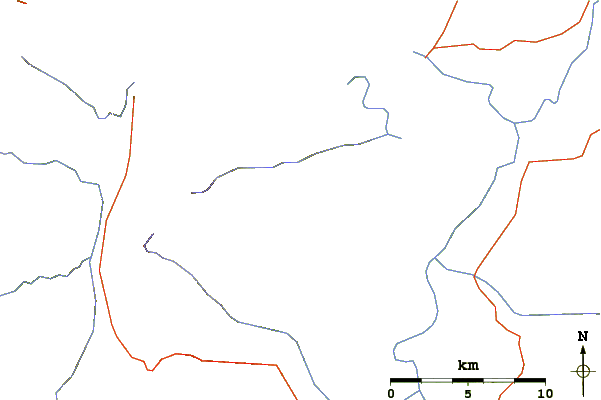 Roads and rivers around Mount Titiroa