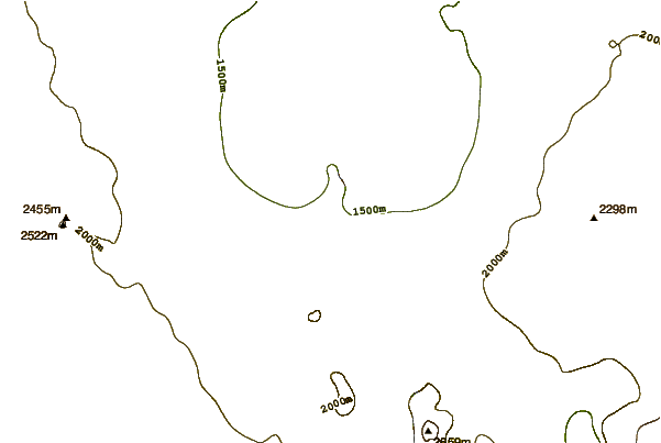 Mountain peaks around Mount VX-6