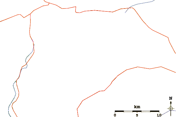 Roads and rivers around Mount Washington (Oregon)