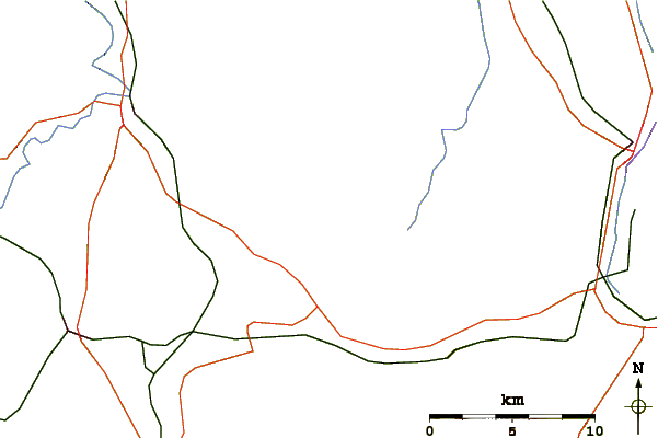 Roads and rivers around Mount Waumbek