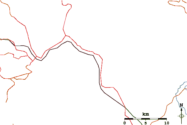 Roads and rivers around Mount Wellington, New Zealand