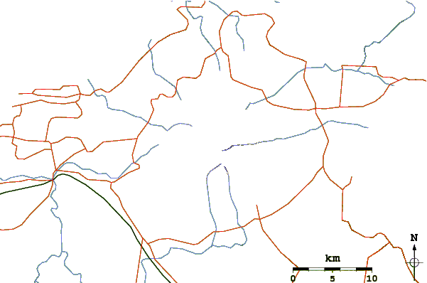 Roads and rivers around Mt Isarog