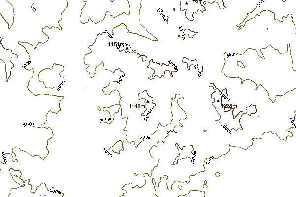 Mountain peaks around Mt Tecumseh