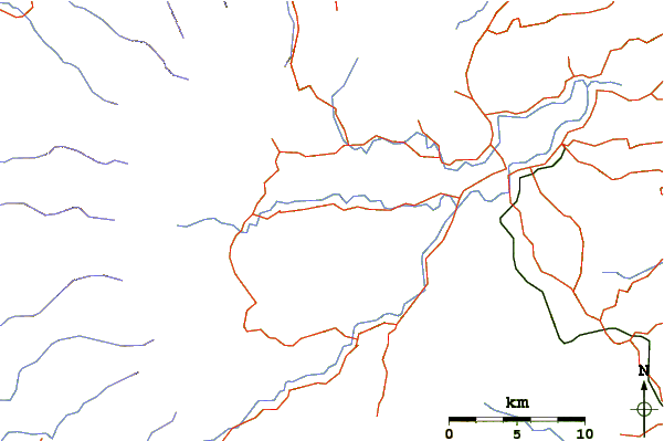 Roads and rivers around Mt Warning