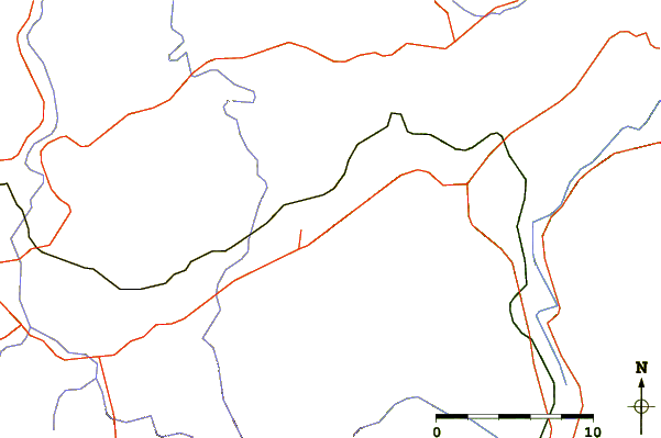 Roads and rivers around Muntanya de Santa Bàrbara