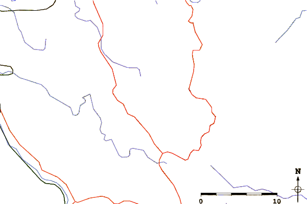 Roads and rivers around Murtenica
