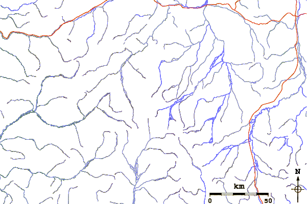 Roads and rivers around Mus-Khaya Mountain