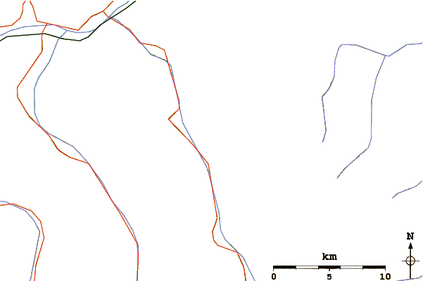 Roads and rivers around Narrenkogel