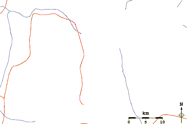 Roads and rivers around Nevado de Huila