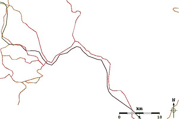 Roads and rivers around One Tree Hill, New Zealand
