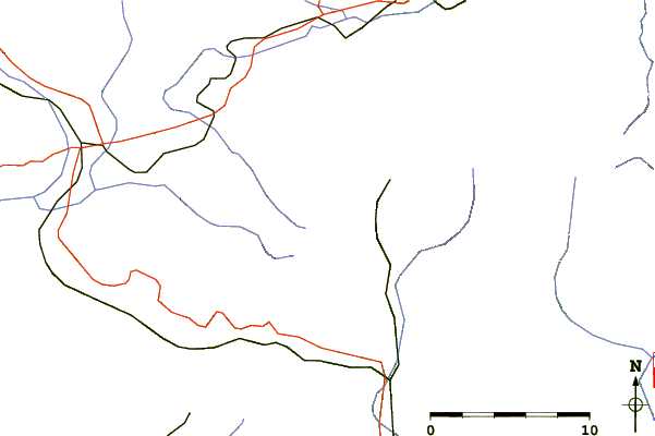 Roads and rivers around Pic Petit de Segre