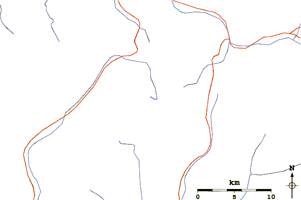 Roads and rivers around Pico de la Maladetta