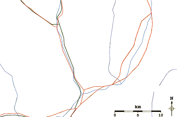 Roads and rivers around Pizzo Di Claro