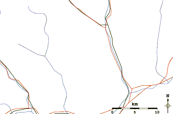 Roads and rivers around Poncione Rosso