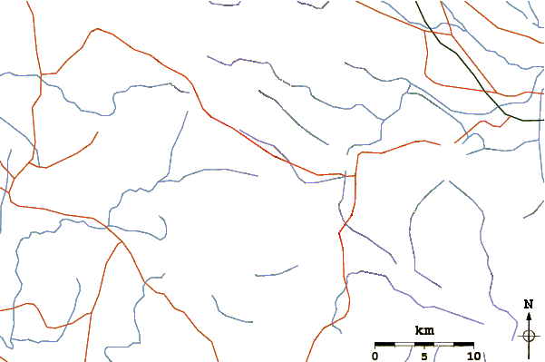 Roads and rivers around Pothigai