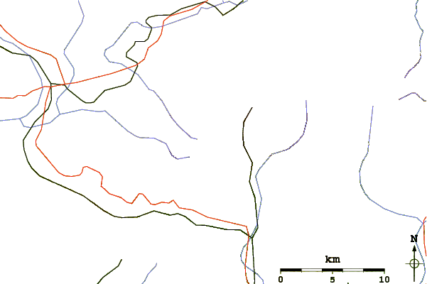 Roads and rivers around Puigmal