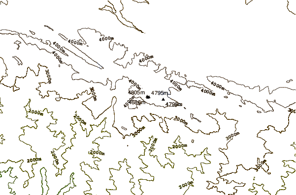 Mountain peaks around Puncak Jaya or Carstensz Pyramid