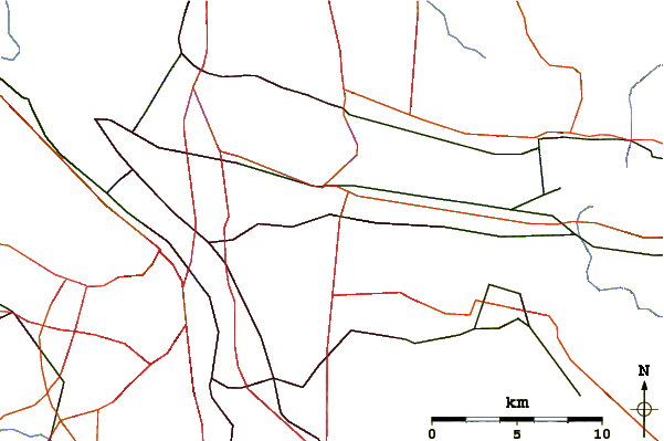 Roads and rivers around Rocky Butte