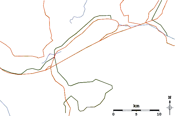Roads and rivers around Roteflue