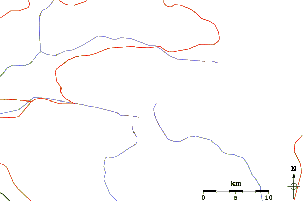 Roads and rivers around San Gorgonio