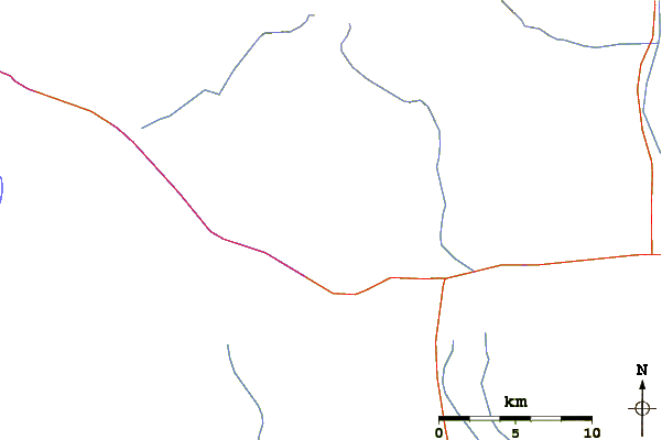 Roads and rivers around Sand Mountain (Nevada)