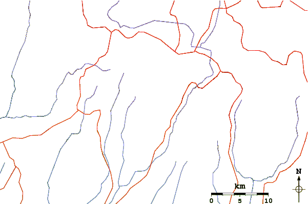 Roads and rivers around Santa Maria