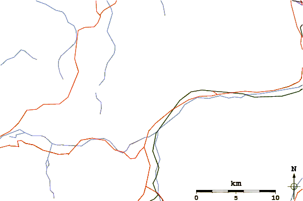 Roads and rivers around Schafarnisch