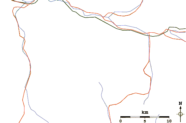 Roads and rivers around Seekofel