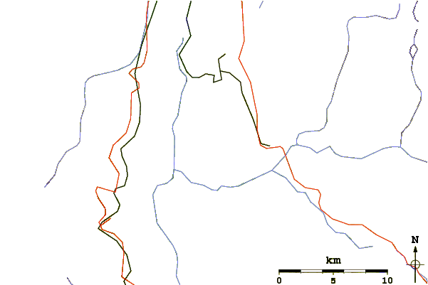 Roads and rivers around Sénépy