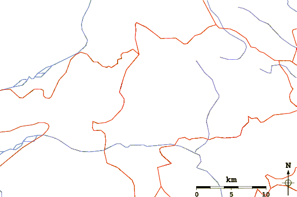 Roads and rivers around Smolikas