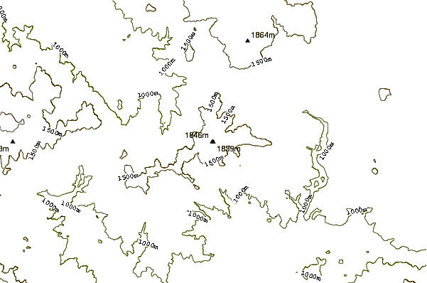 Mountain peaks around Soda Mountain