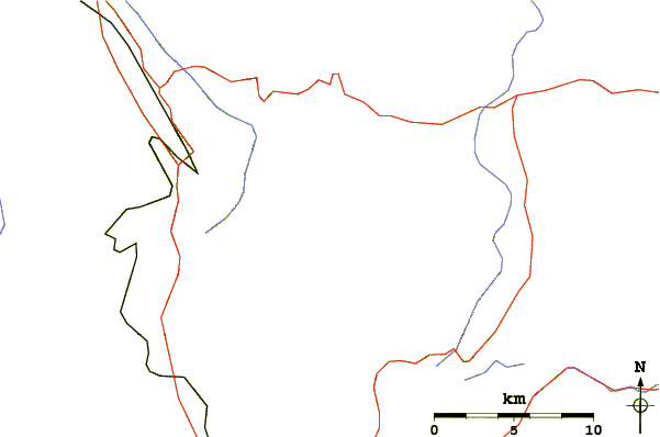 Roads and rivers around Soda Mountain