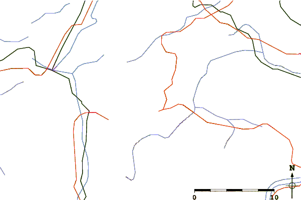 Roads and rivers around Spieser (mountain)