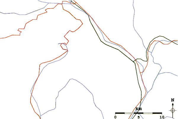 Roads and rivers around Tagewaldhorn