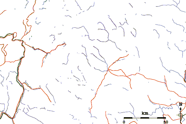 Roads and rivers around Tarrekaise