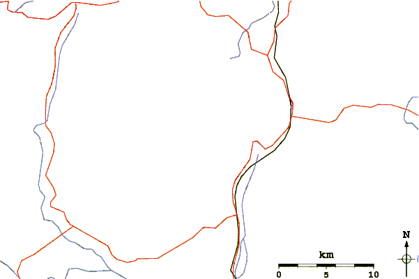 Roads and rivers around Taum Sauk Mountain