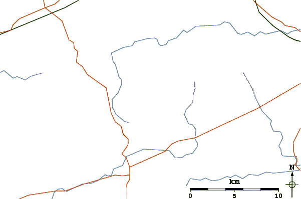 Roads and rivers around Temple Hill (Ireland)