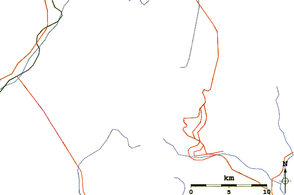 Roads and rivers around Tête de Ferret