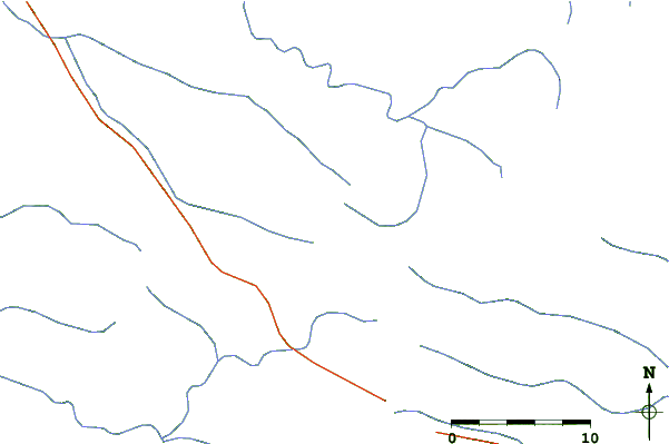 Roads and rivers around Thabana Ntlenyana