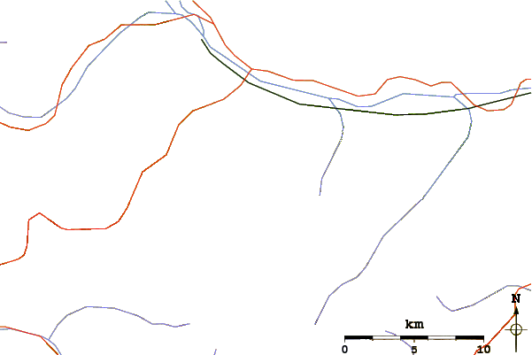 Roads and rivers around Tschenglser Hochwand